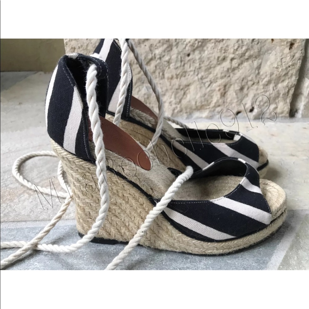 VTG KATE SPADE nautical espadrilles 6